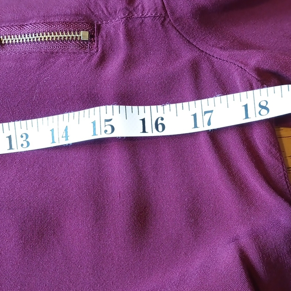 New look shirt| women's long sleeve shirt Sz small| wine red summer shirt - Picture 8 of 8